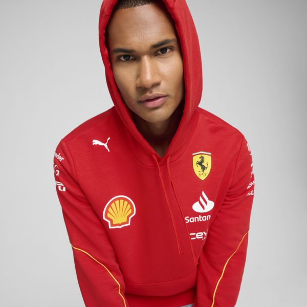 Scuderia Ferrari Team Men's Hoodie, Burnt Red, large-MEX