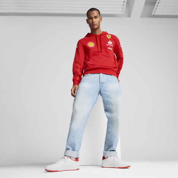 Scuderia Ferrari Team Men's Hoodie, Burnt Red, large-MEX