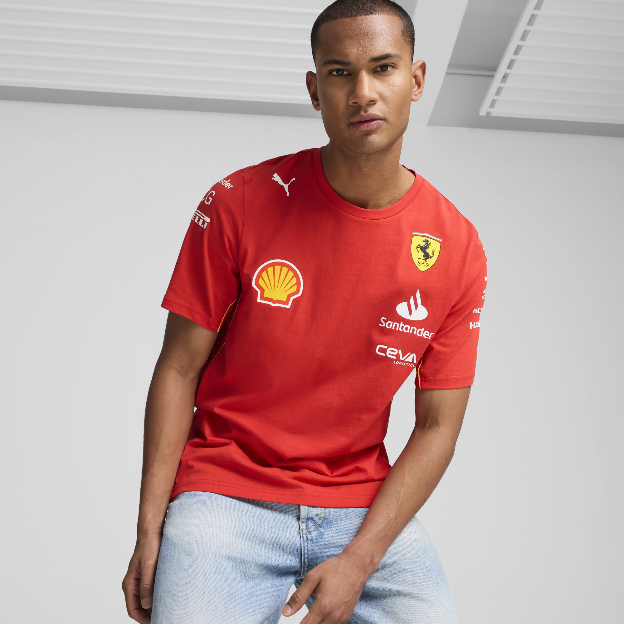 【国内配送】 Scuderia Ferrari T | Men Tee Team Collection Replica 2024 Lサイズ