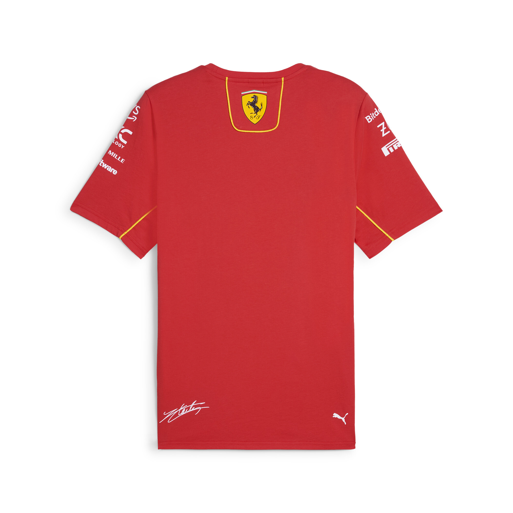 Men's PUMA Scuderia Ferrari Leclerc T-Shirt In Red, Size 2XL, Cotton