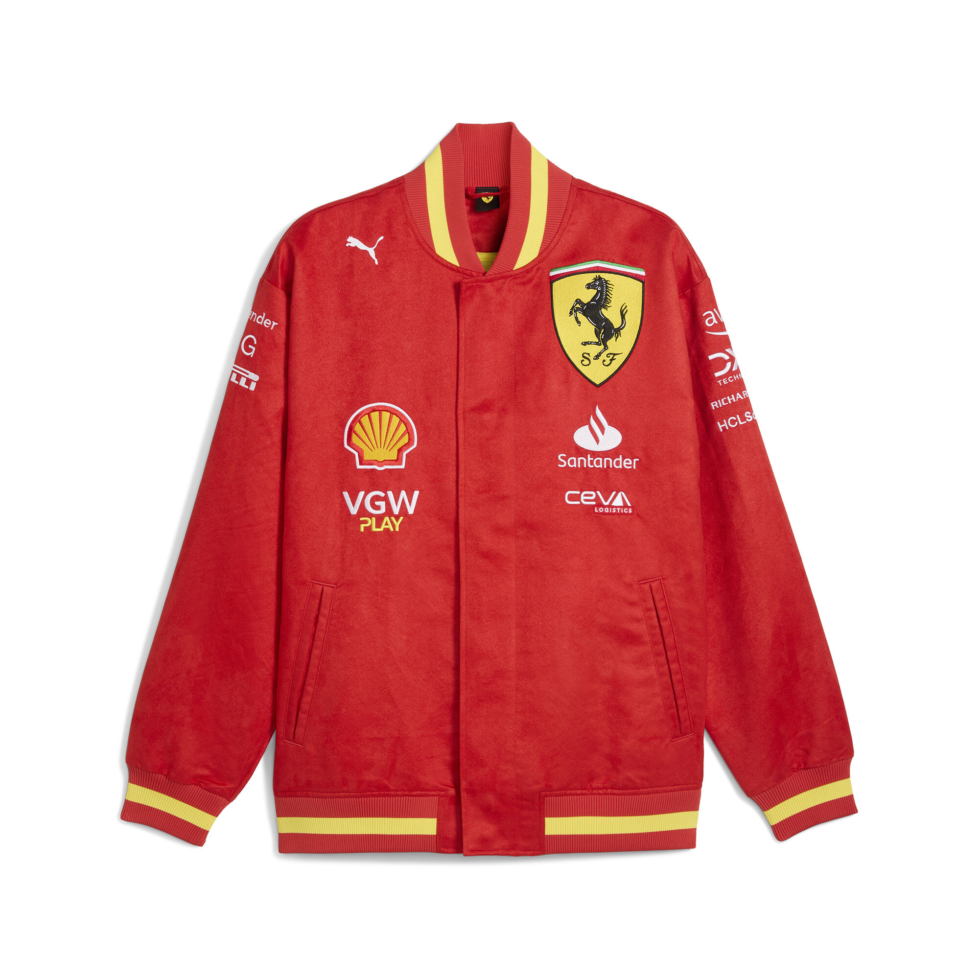 Puma Scuderia Ferrari Team Jacke im College-Style Herren | Mit Plain | Burnt Red | Größe: 3XL