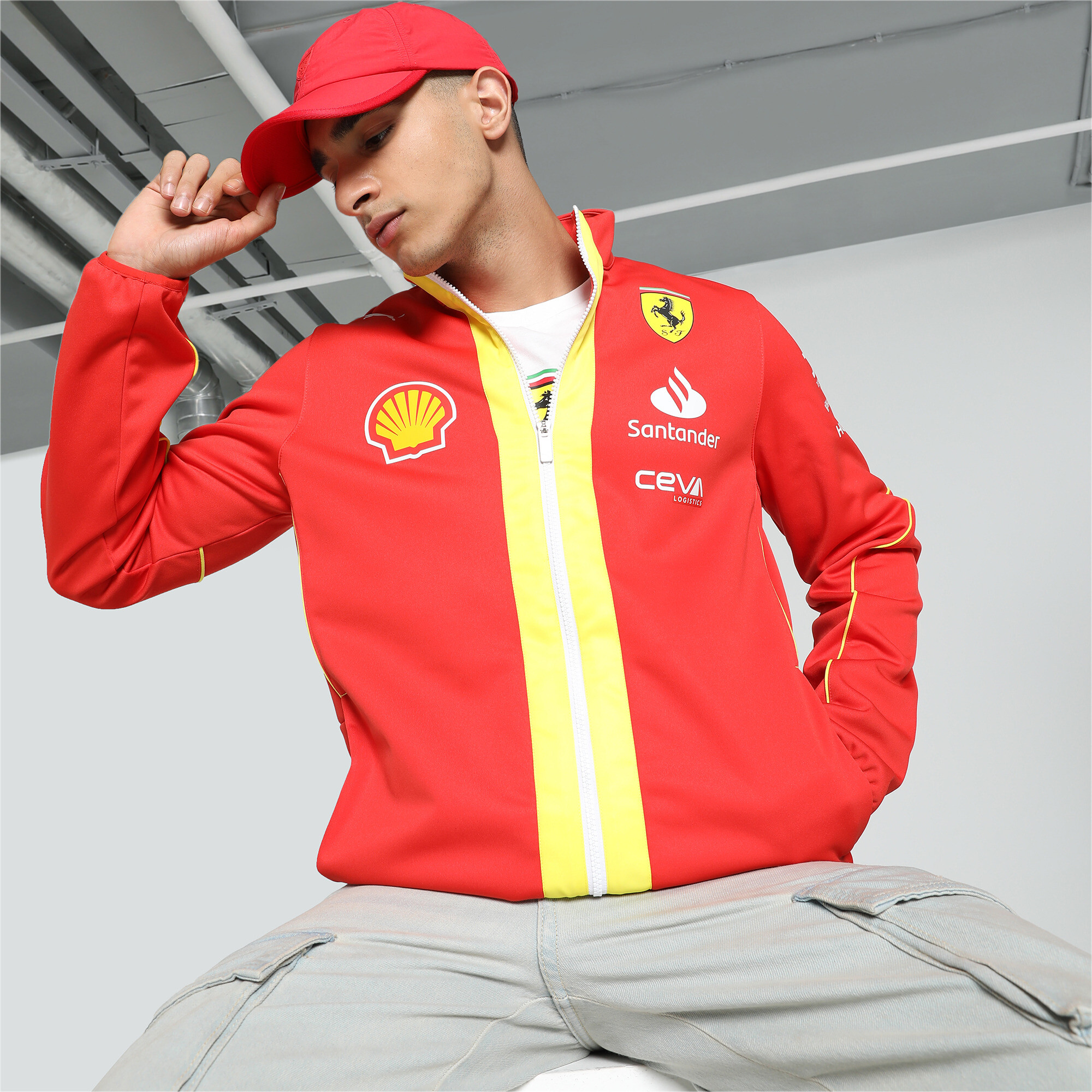 Puma Scuderia Ferrari Team Softshelljacke Herren | Mit Plain | Burnt Red | Größe: L