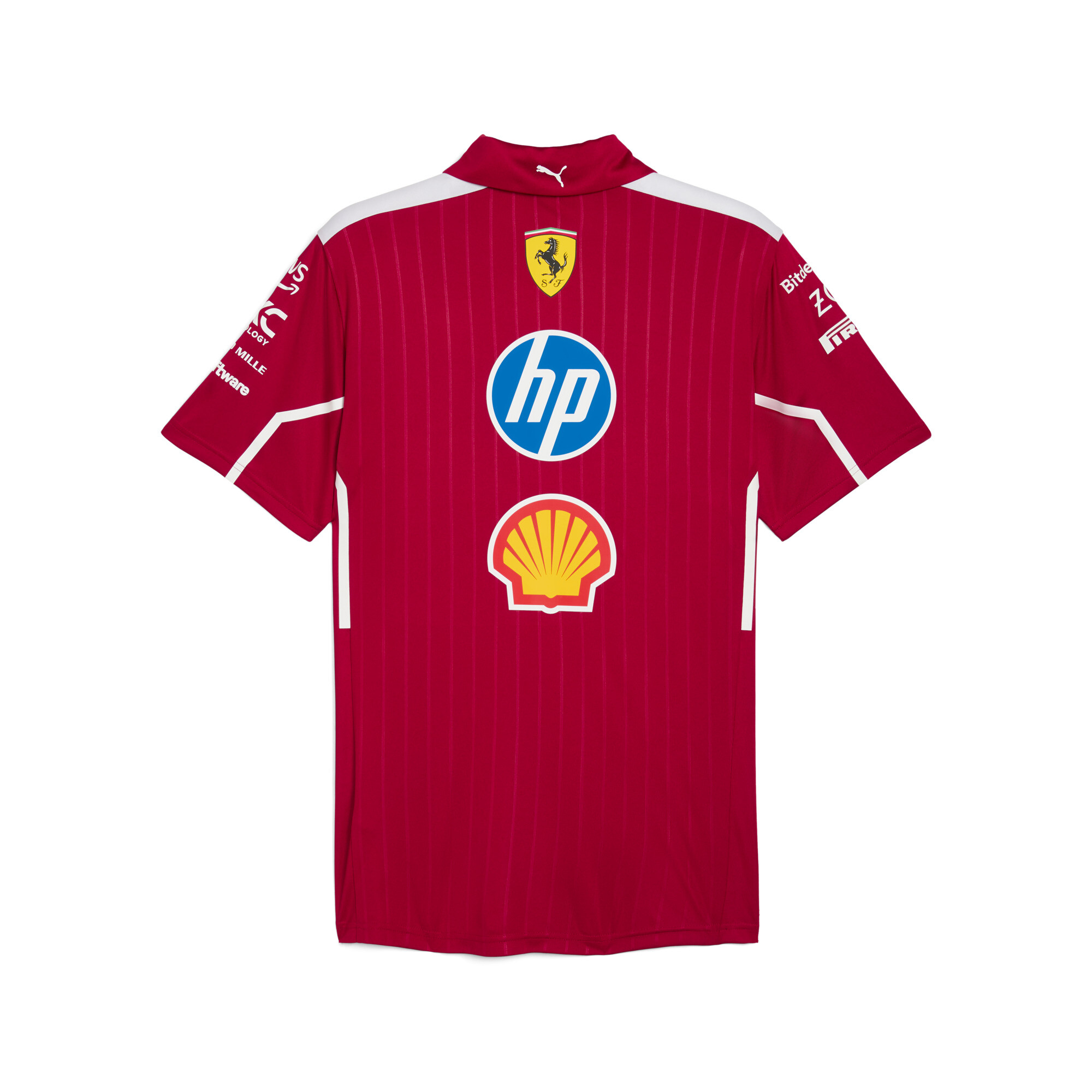 PUMA Scuderia Ferrari 2025 Team poloshirt voor Heren, Dark Cherry