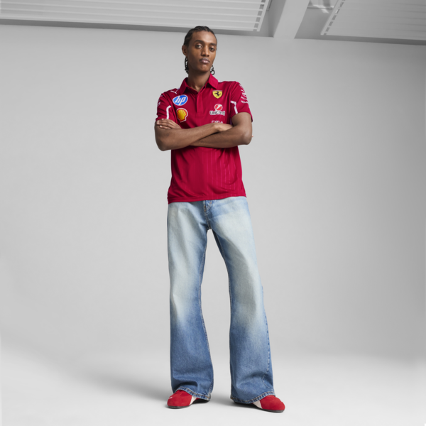 Scuderia Ferrari HP 2025 Team Polo Men, Dark Cherry, large-ZAF