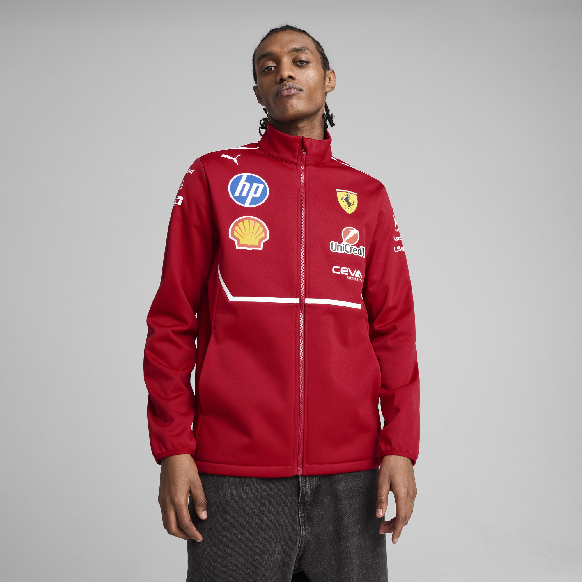 Puma Scuderia Ferrari 2025 Team Softshelljacke Herren | Mit Plain | Dark Cherry | Größe: XXL