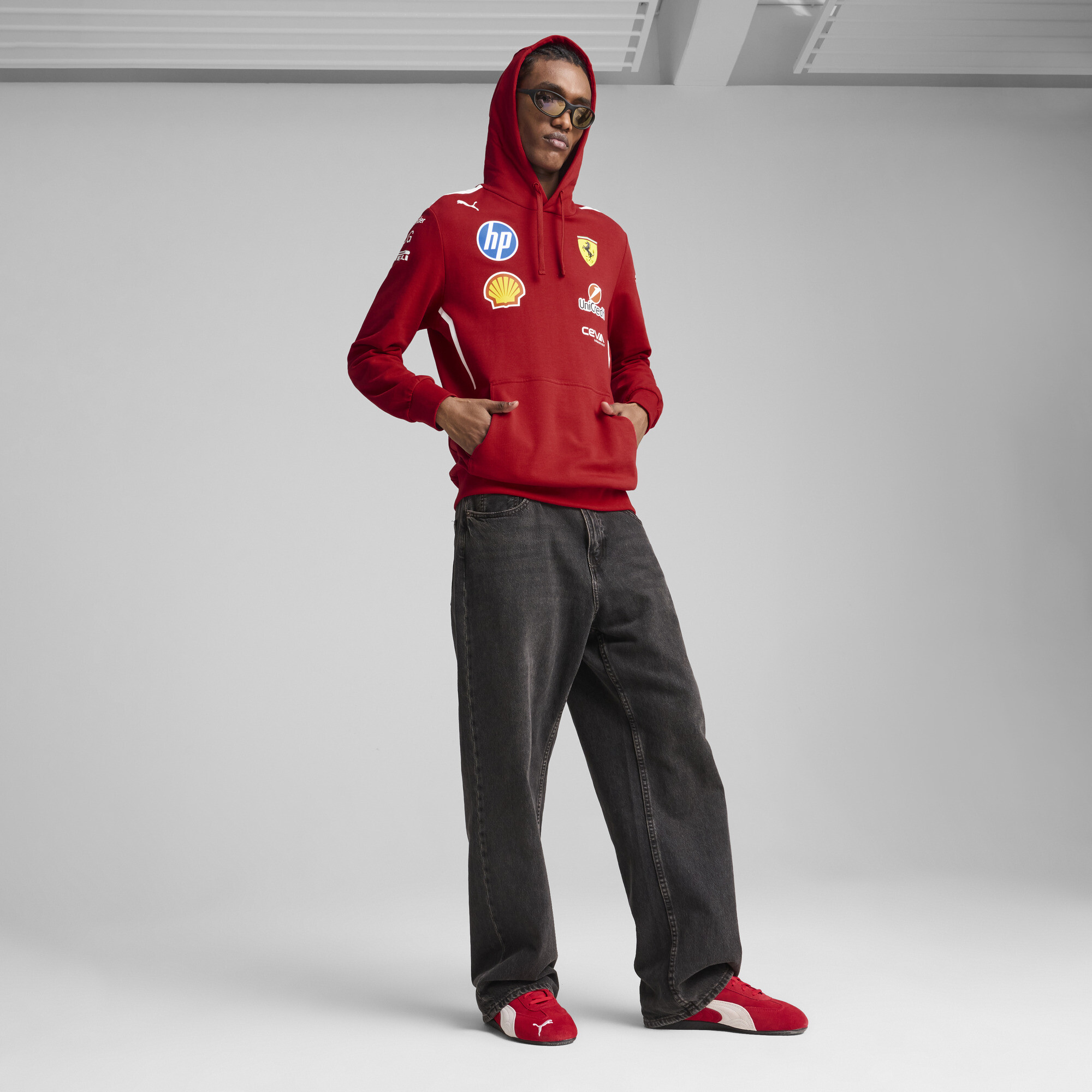 PUMA Scuderia Ferrari HP 2025 Driver hoodie voor Heren, Maat 3XL thumbnail 4