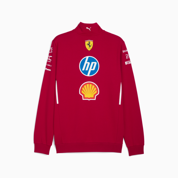 Scuderia Ferrari HP 2025 Team Quarter-Zip Sweatshirt Men, Dark Cherry, large-MEX