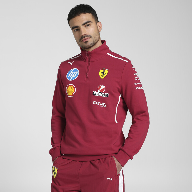 

Men's PUMA Scuderia Ferrari 2025 Team 1/2 Zip Motorsport Sweatshirt
