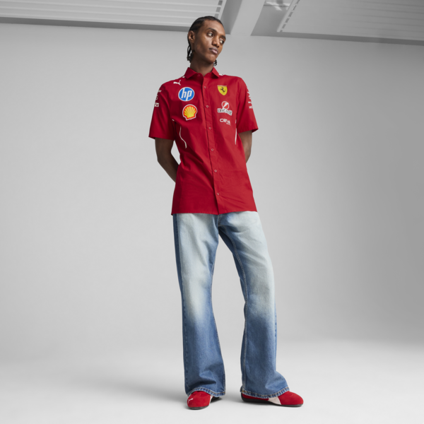 Scuderia Ferrari HP 2025 Team Shirt Men, Dark Cherry, large-ZAF