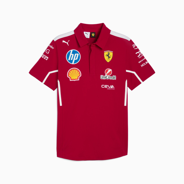 Scuderia Ferrari HP 2025 Team Polo Men, Dark Cherry, large-ZAF