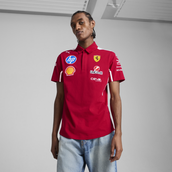 Scuderia Ferrari HP 2025 Team Polo Men, Dark Cherry, large-ZAF