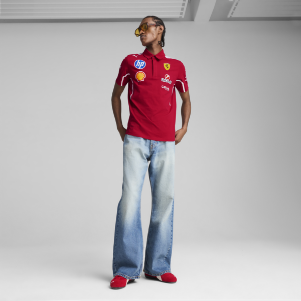 Scuderia Ferrari HP 2025 Team Polo Men, Dark Cherry, large-ZAF