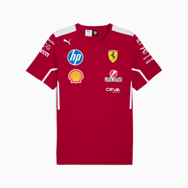 Playera Scuderia Ferrari 2025 Team para hombre, Dark Cherry, large-MEX