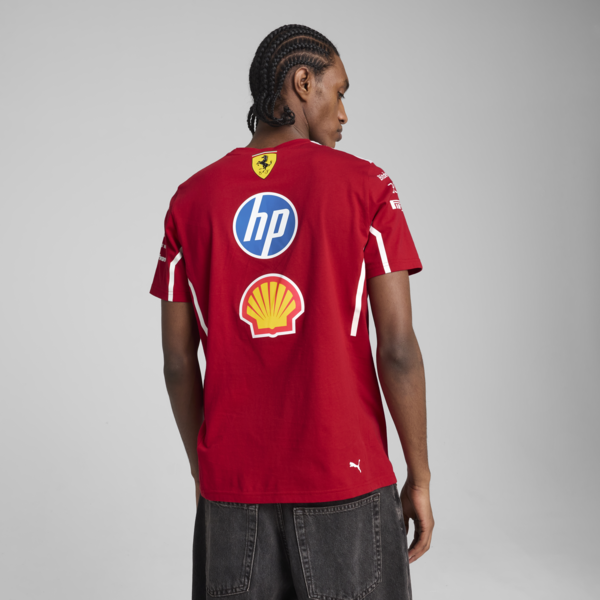 Playera Scuderia Ferrari 2025 Team para hombre, Dark Cherry, large-MEX