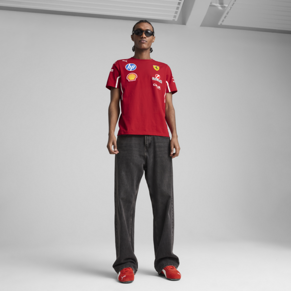 Playera Scuderia Ferrari 2025 Team para hombre, Dark Cherry, large-MEX