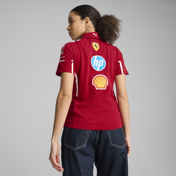 Playera Scuderia Ferrari HP 2025 Team para mujer, Dark Cherry, large-MEX