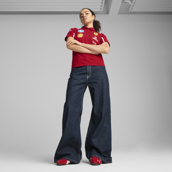 Playera Scuderia Ferrari HP 2025 Team para mujer, Dark Cherry, large-MEX