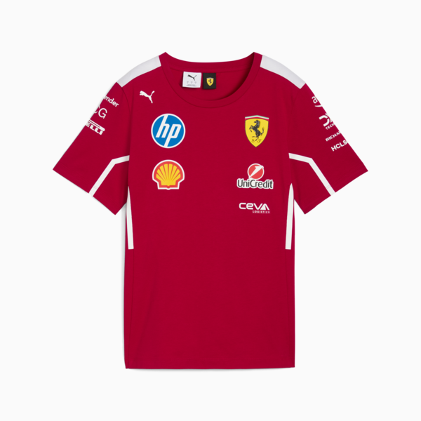 Scuderia Ferrari HP 2025 Team Tee Women, Dark Cherry, large-MEX
