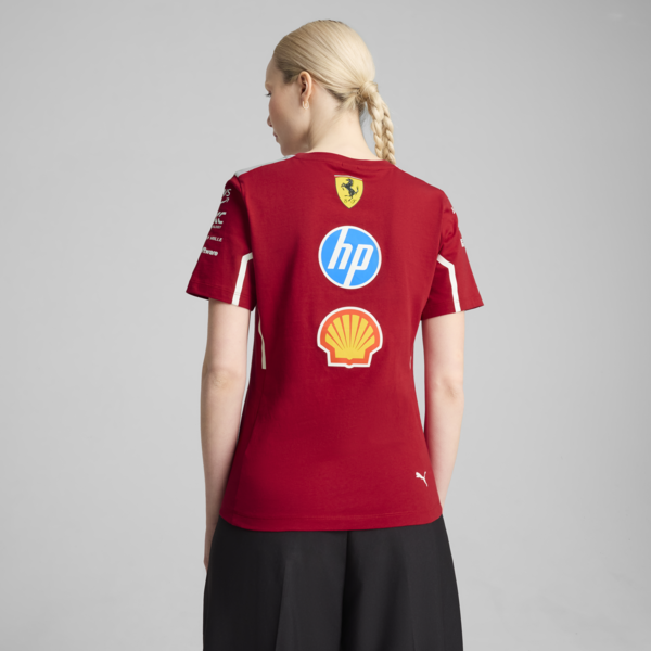 Scuderia Ferrari HP 2025 Team Tee Women, Dark Cherry, large-MEX