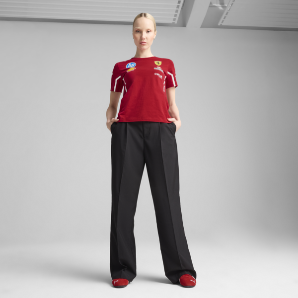 Scuderia Ferrari HP 2025 Team Tee Women, Dark Cherry, large-MEX