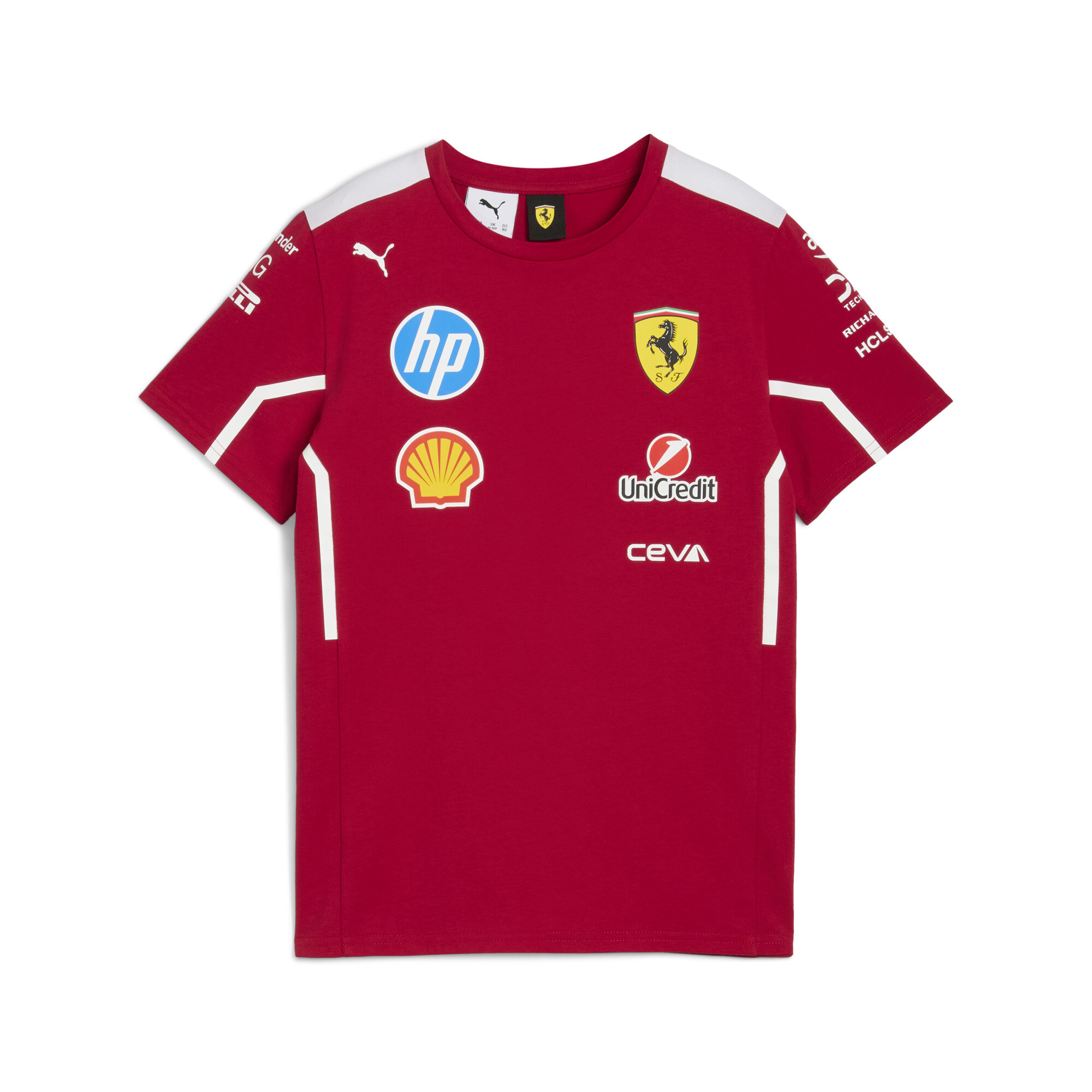 Puma Scuderia Ferrari HP 2025 Team T-Shirt Teenager Für Für Kinder | Mit Plain | Dark Cherry | Größe: 1-2M