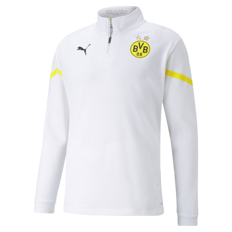 

Men's PUMA BVB Prematch Regular Fit 1/4 Zip Performance T-Shirt
