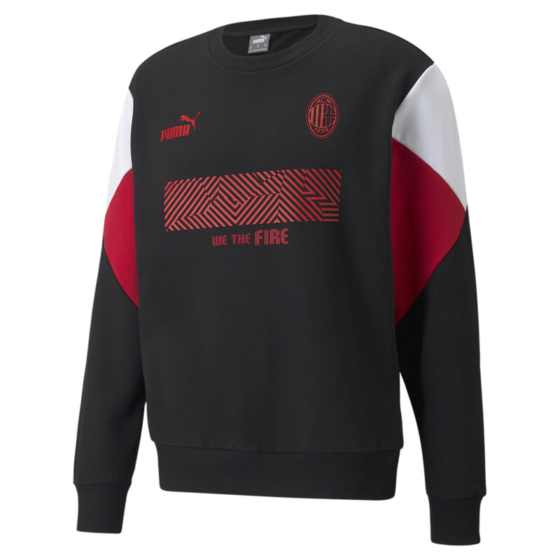 

Men's PUMA AC Milan Football Culture Regular Fit Sweatshirt, Black/red
