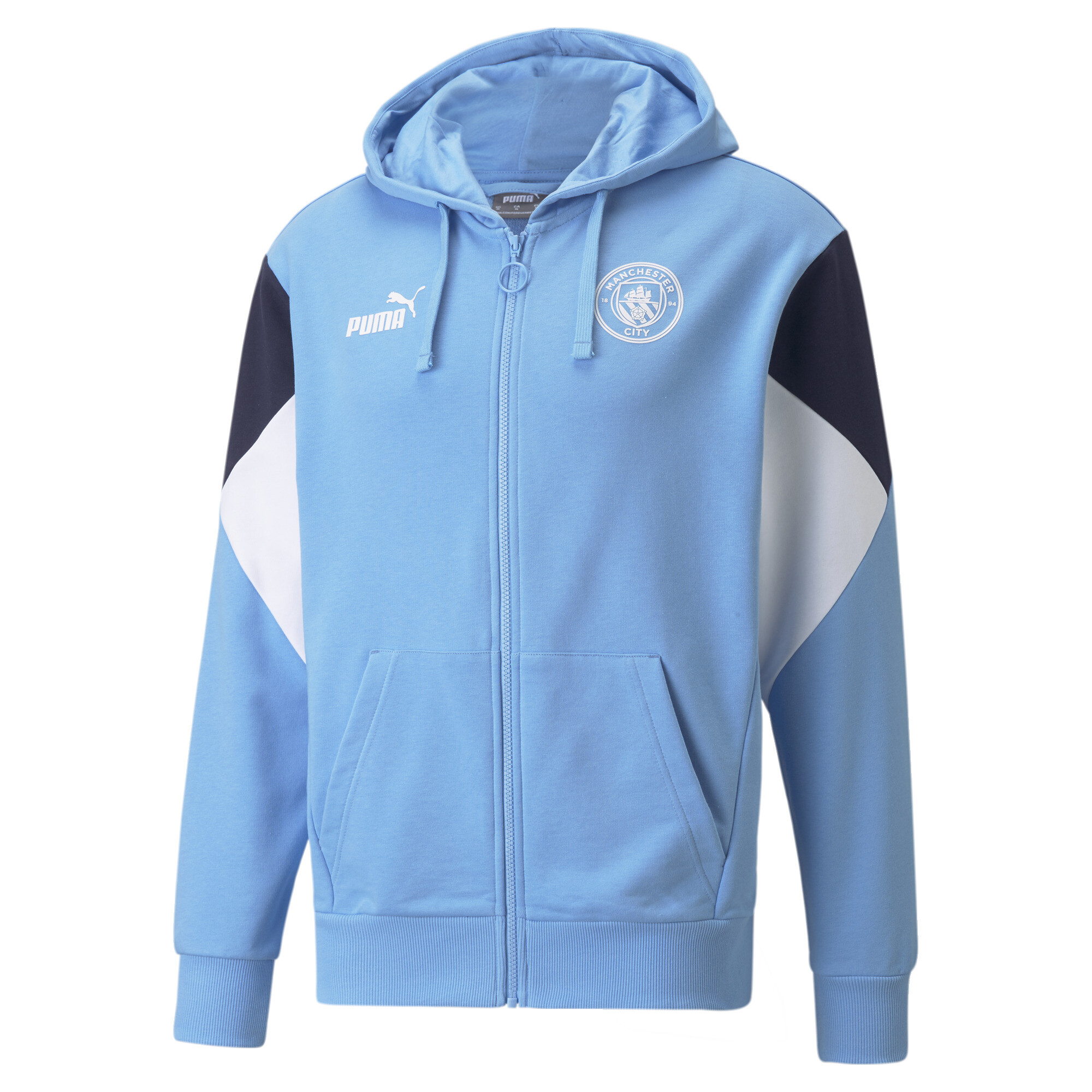 【プーマ公式通販】 プーマ マンチェスター シティー MCFC フットボール カルチャー フーデッド スウェット メンズ Team Light Blue-Puma White ｜PUMA.com