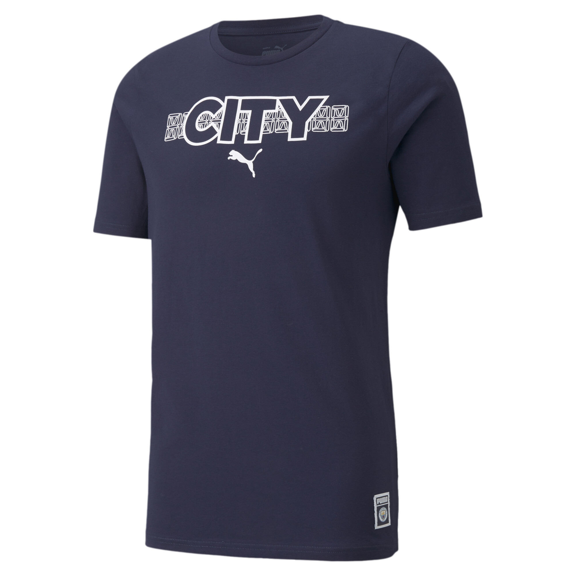 【プーマ公式通販】 プーマ マンチェスター シティー MCFC フットボール コア 半袖 Tシャツ メンズ Peacoat-Puma White ｜PUMA.com