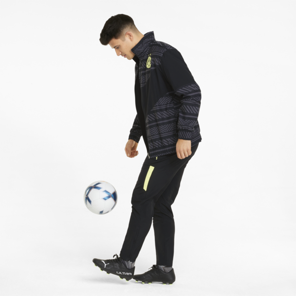 BVB Pre-match Men's Football Jacket, Puma Black-Safety Yellow, large-ZAF
