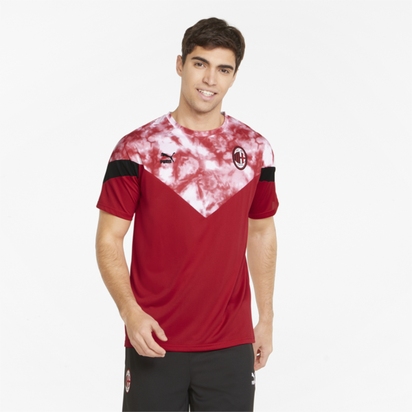 ACM Iconic MCS Men's Football Tee, Tango Red -Puma Black, large-ZAF