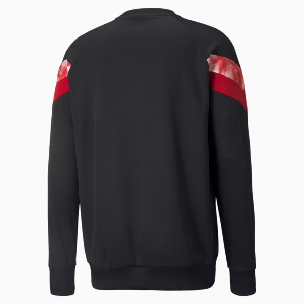 ACM Iconic MCS Crew Neck Men's Football Sweater, Puma Black-Tango Red, large-ZAF