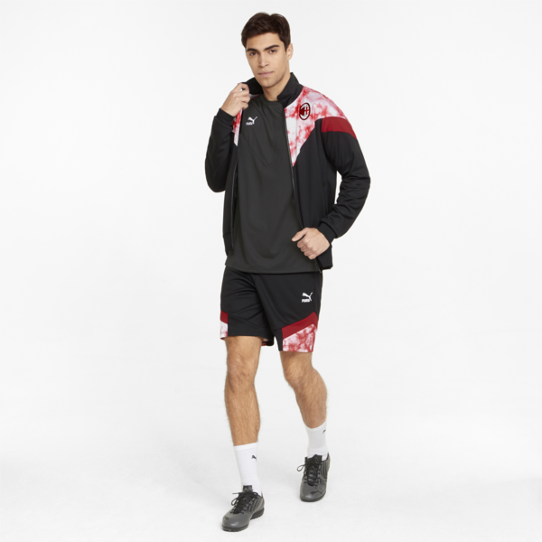 ACM Iconic MCS Men's Football Tracksuit Jacket, Puma Black-Tango Red, large-ZAF