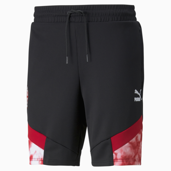 ACM Iconic MCS Mesh Men's Football Shorts, Puma Black-Tango Red, large-ZAF