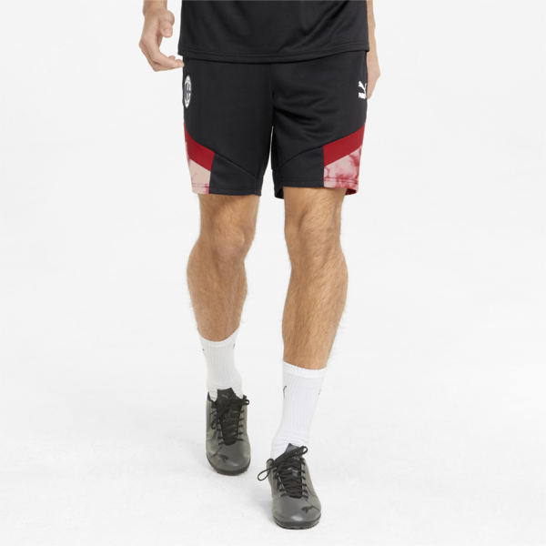 ACM Iconic MCS Mesh Men's Football Shorts, Puma Black-Tango Red, large-ZAF