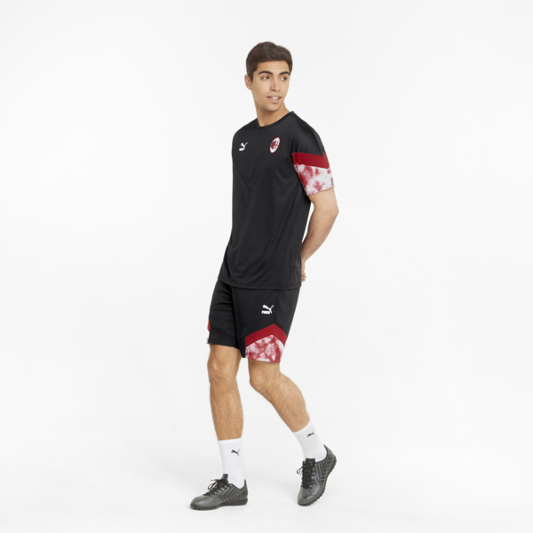 ACM Iconic MCS Mesh Men's Football Shorts, Puma Black-Tango Red, large-ZAF