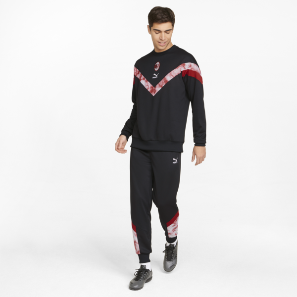 ACM Iconic MCS Men's Football Track Pants, Puma Black-Tango Red, large-ZAF