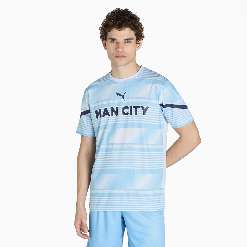

Men's PUMA Manchester City Prematch Regular Fit Football Jersey, Gray/purple