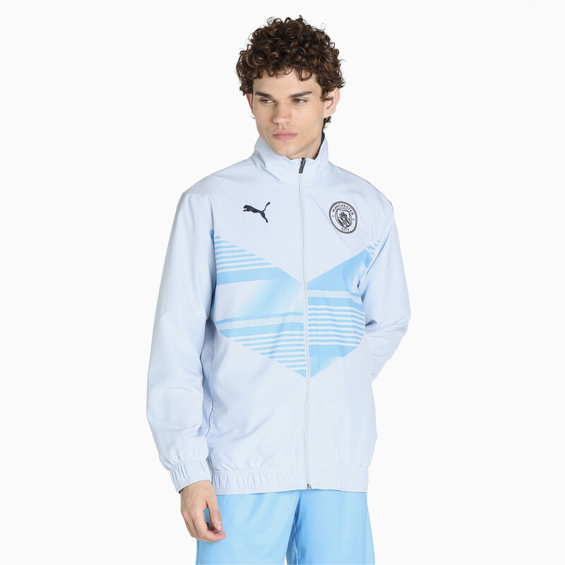 

Men's PUMA Manchester City Prematch Football Jacket, Gray/purple