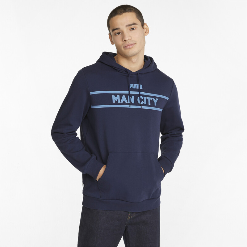

Men's PUMA Manchester City FtblLegacy Regular Fit Football Hoodie, Black/purple/blue