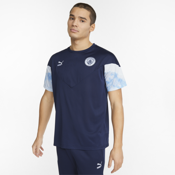 Man City Iconic MCS Men's Football Tee, Peacoat-Puma White, large-ZAF