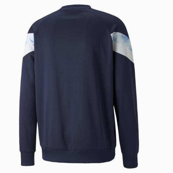 Man City Iconic MCS Crew Men's Football Sweatshirt, Peacoat-Puma White, large-ZAF
