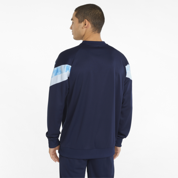 Man City Iconic MCS Crew Men's Football Sweatshirt, Peacoat-Puma White, large-ZAF