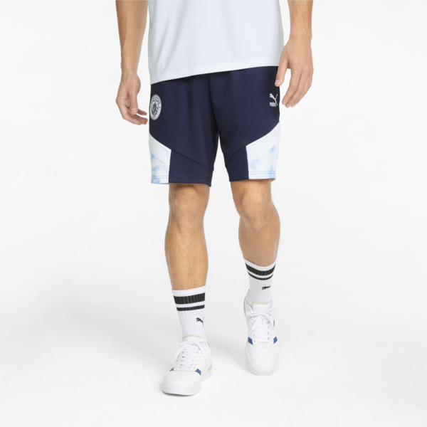 Man City Iconic MCS Mesh Men's Football Shorts, Peacoat-Puma White, large-ZAF