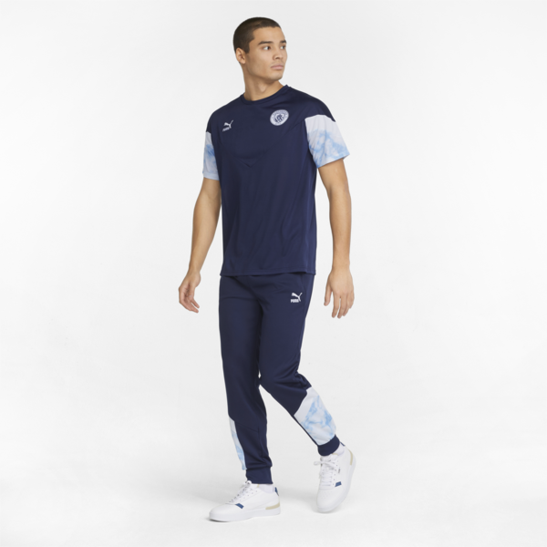 Man City Iconic MCS Men's Football Track Pants, Peacoat-Puma White, large-ZAF