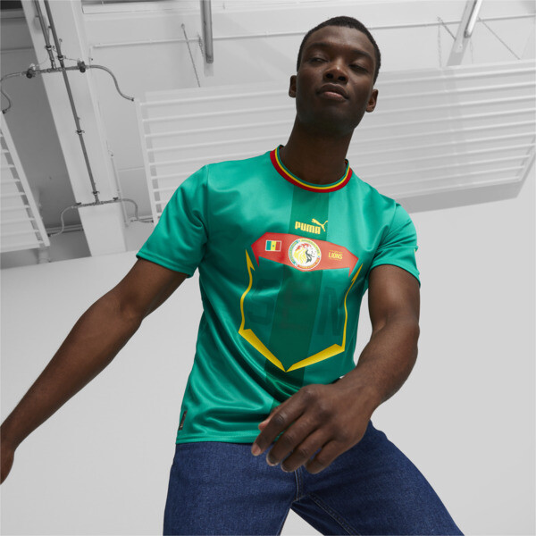 Puma Senegal Away '22/'23 Men's Replica Soccer Jersey In Pepper Green- Red
