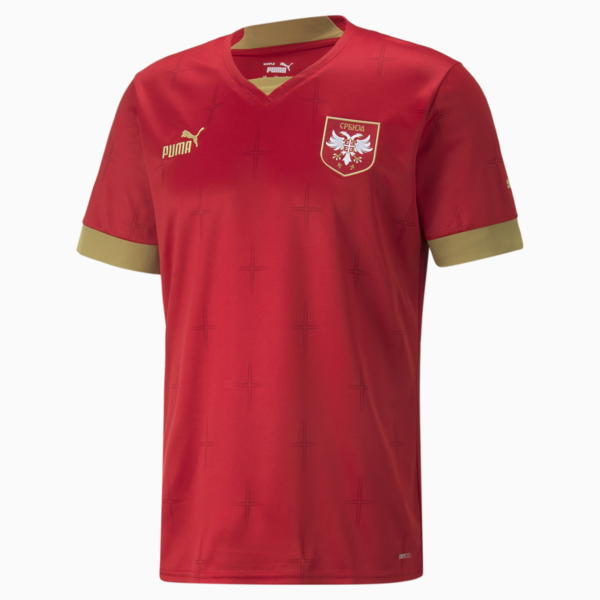 Serbia Home 22/23 Replica Jersey Men, Chili Pepper-Victory Gold, large-ZAF