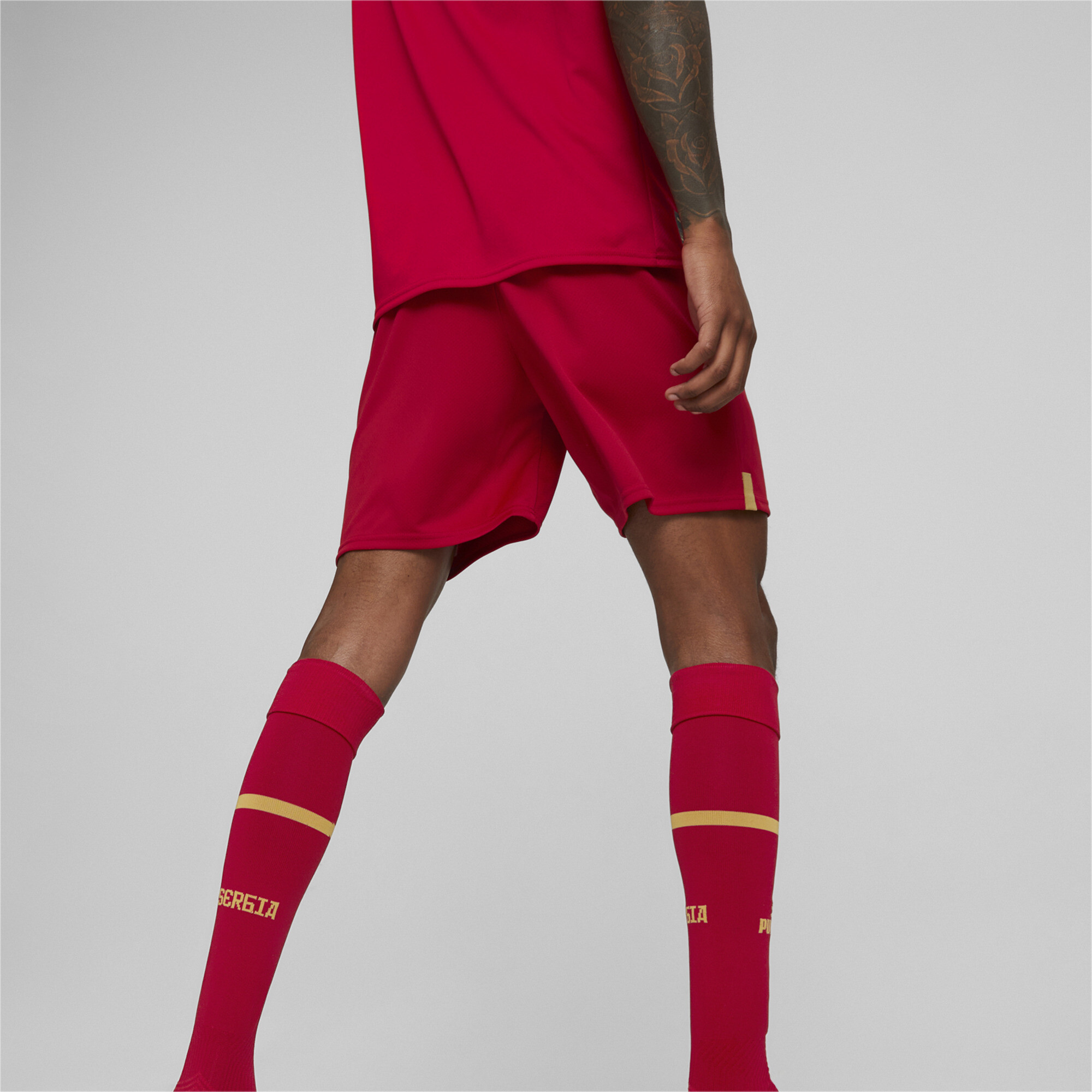 Men's Puma Serbia 22/23 Replica Shorts, Red, Size M, Clothing