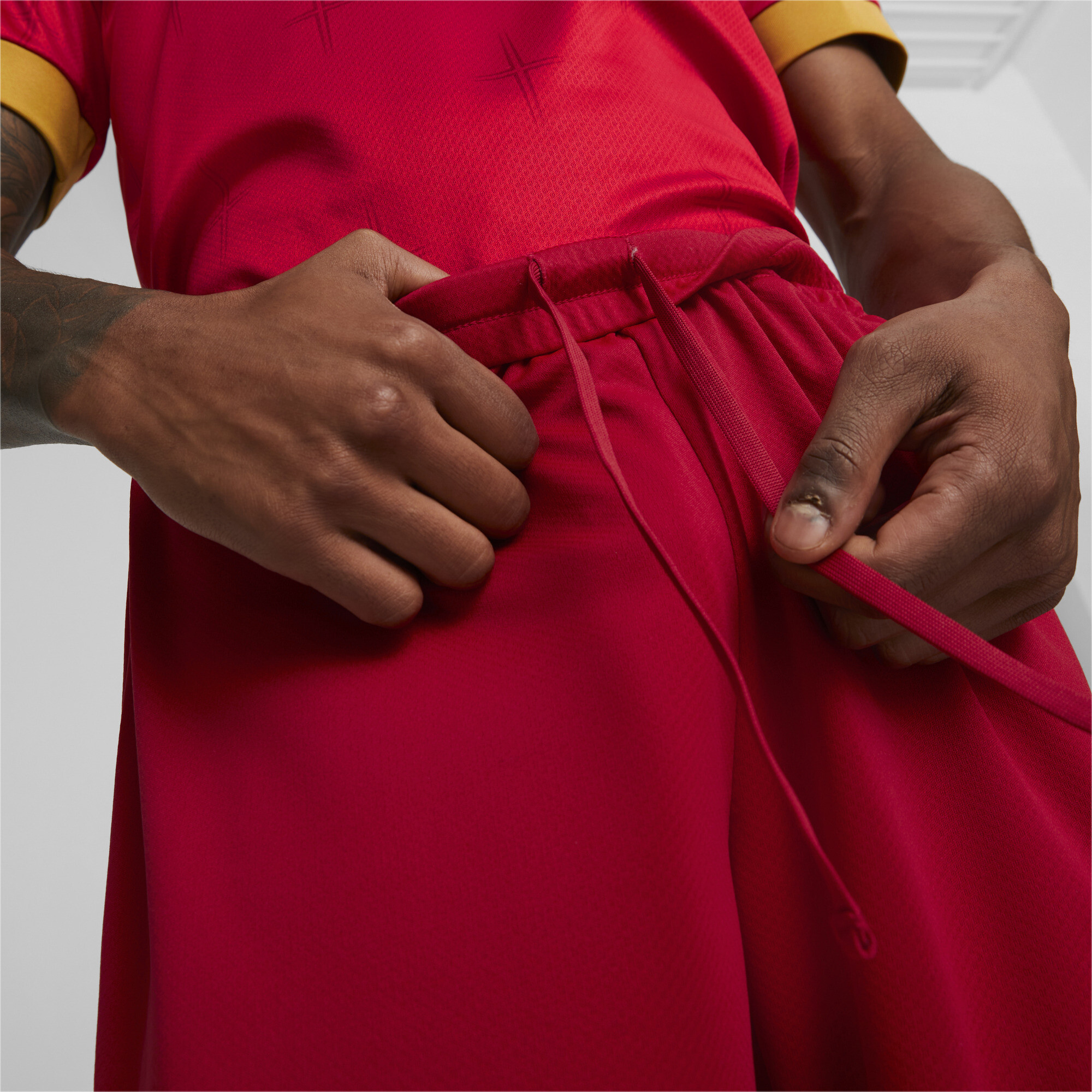 Men's Puma Serbia 22/23 Replica Shorts, Red, Size XL, Clothing