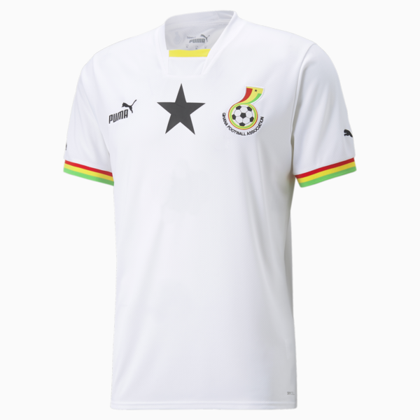 Ghana 2024 Home Jersey Men, Puma White-Puma Black, large-ZAF